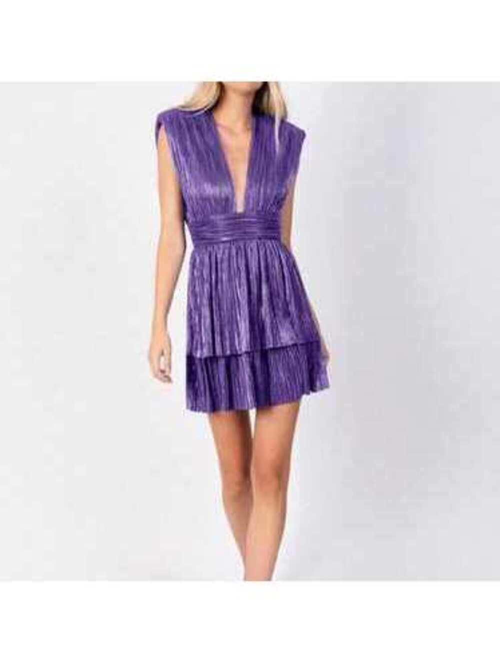 SABINE MUSAYEVMetalic Mini Dress Size Medium